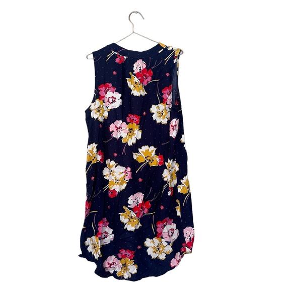 Old Navy Blue Floral Mini Dress - Summer Sleeveless - Large - Picture 2 of 6